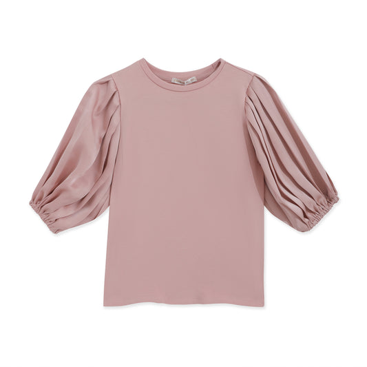 Satin Pleated Shirt 154 OLD PINK / 12