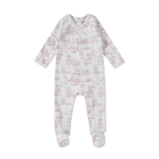 Jumpsuit with a wooden print PURPLE / 6M-9M