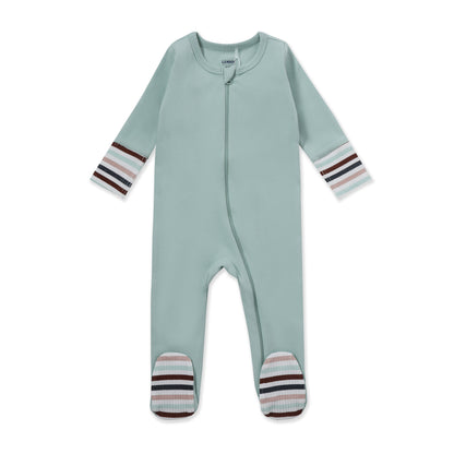 Striped & Ribbed Overalls APPLE / 6M-9M