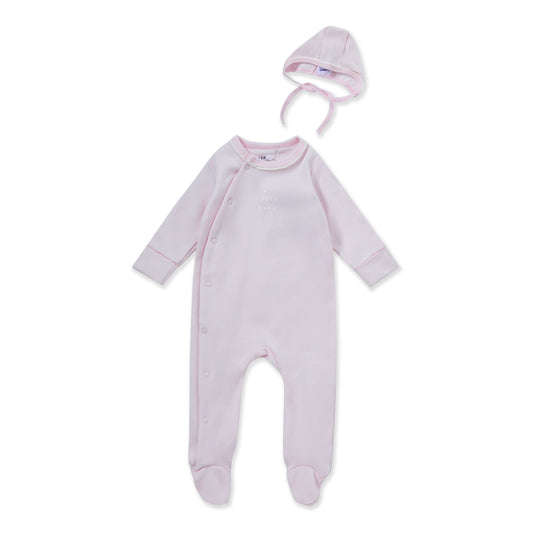 Overalls and hat LT PINK / 0M-3M