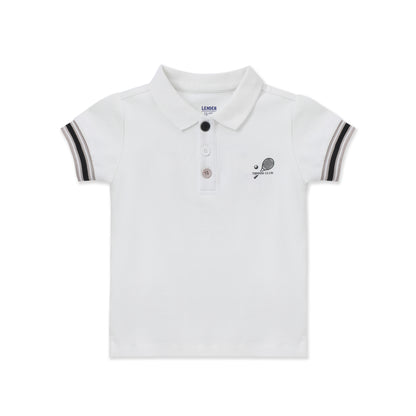 Baby Piqué Polo WHITE / 12M-18M