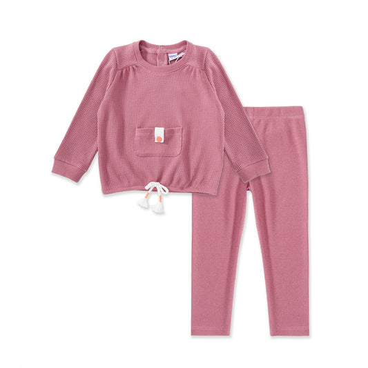 Baby girl suit with a pocket ROSE / 18M-24M