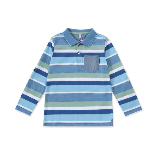 Striped shirt denim combo 315 BLUE / 16