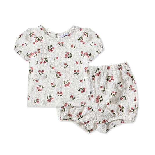 Textured knit set 344 FLORAL / 3M-6M