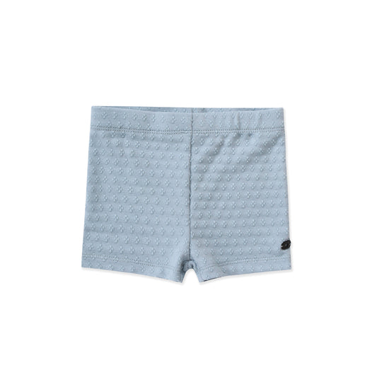 Textured Fabric short leggings 362 LT BLUE / 6M-12M