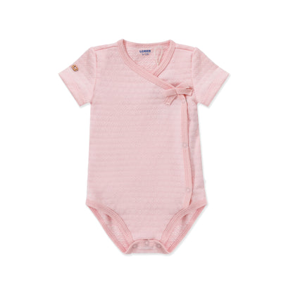 Bodysuit Bowknot Texture Fabric 363 POWDER / 6M-12M