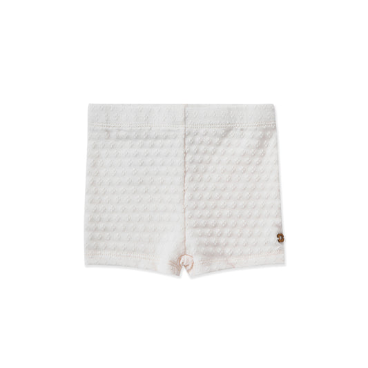 Short Textured Fabric Leggings 364 OFF WHITE / 6M-12M