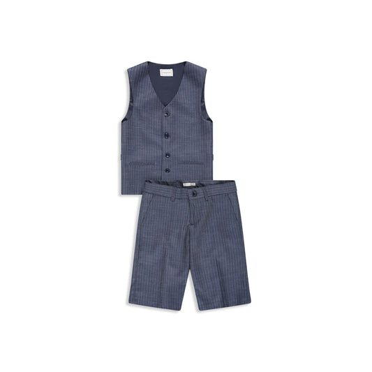 Suit and Vest Bermuda Stripe 493 INDIGO / 8