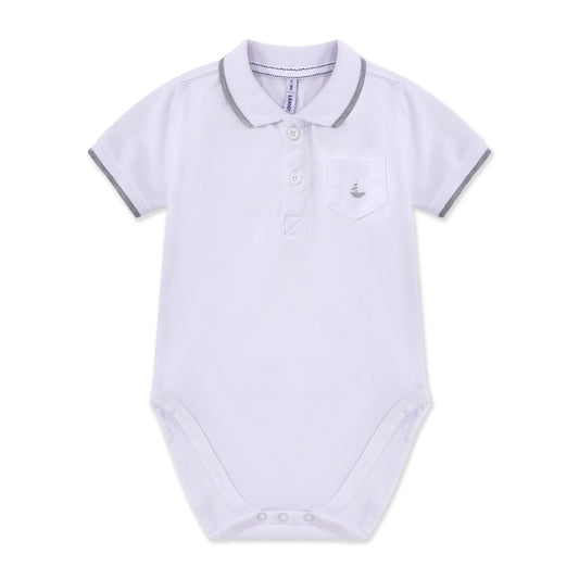 Piqué Bodysuit 874 WHITE / 12M-18M