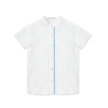 printed twill shirt 005 OFF WHITE / 4