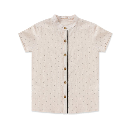 printed twill shirt 005 PEACH / 4