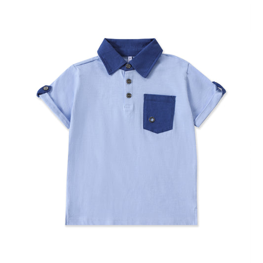 Polo shirt with pocket 265 BLUE / 4