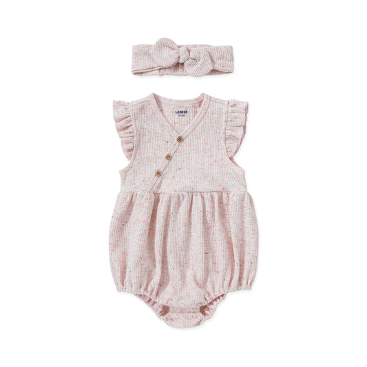 Bodysuit with matching ribbon 287 PINK / 6M-12M