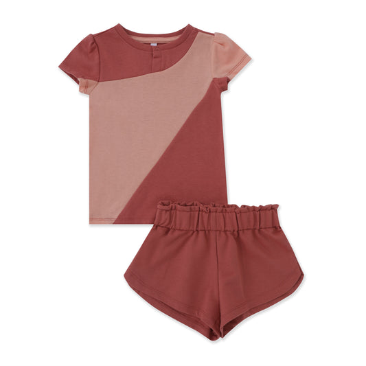 Multicolored shorts and shirt Set 297