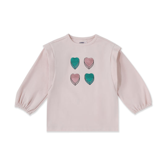 Sequin hearts shirt 006 Pink / 12