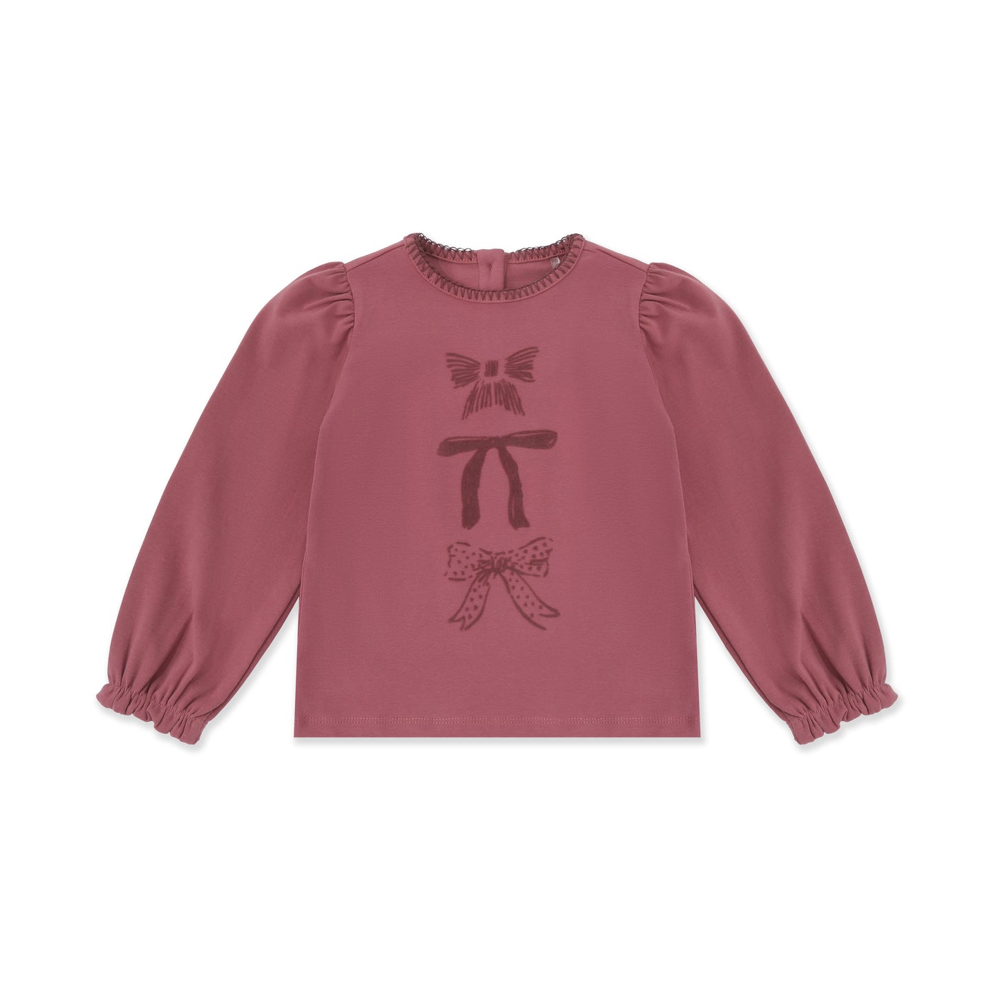 Bow printed shirt 009 Purple / 14