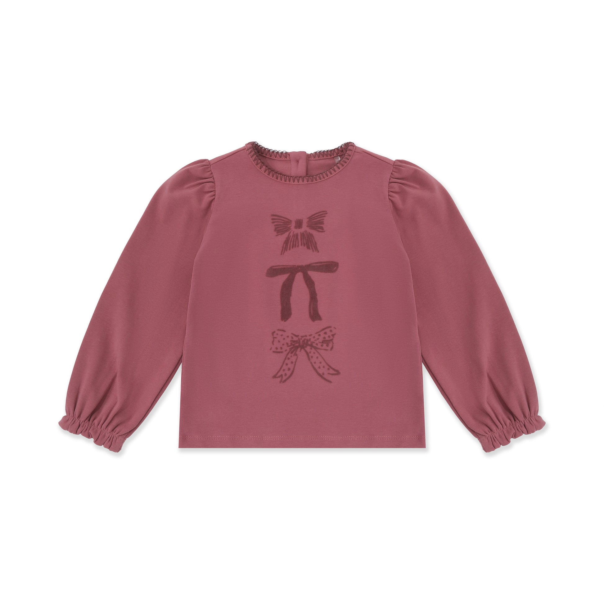 Bow printed shirt 009 Purple / 14