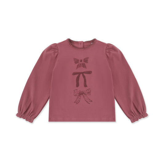 Bow printed shirt 009 Purple / 14