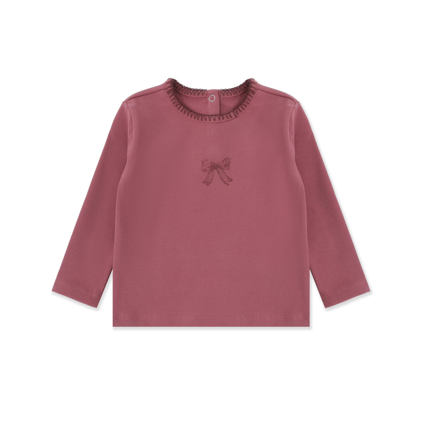 Bow printed baby shirt 014 Purple / 3-6M