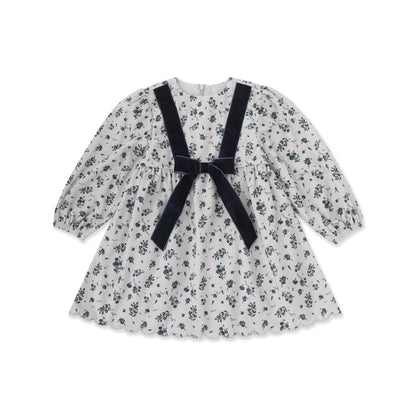 Floral corduroy dress 018 Green / 12