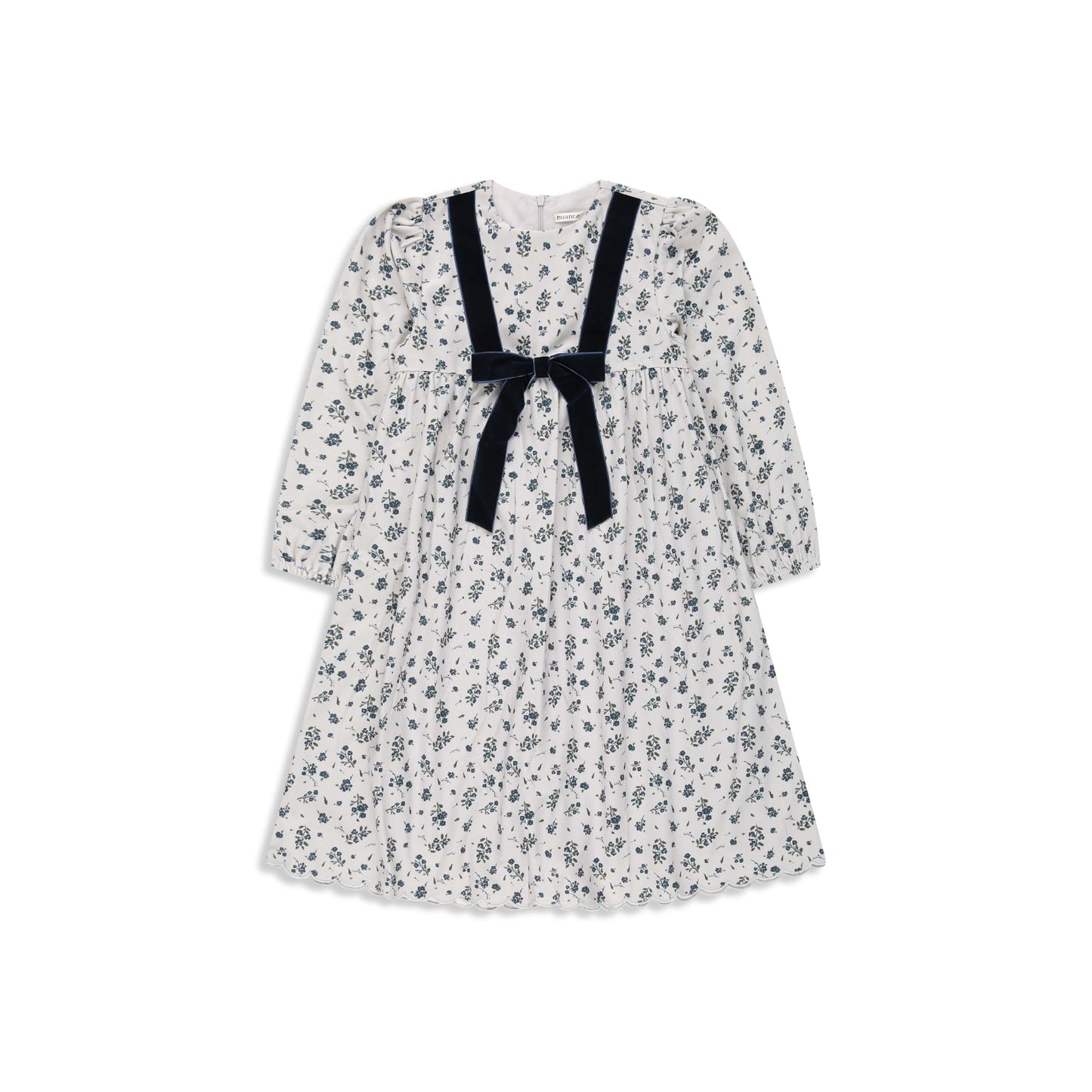 Floral corduroy dress 018 Green / 12