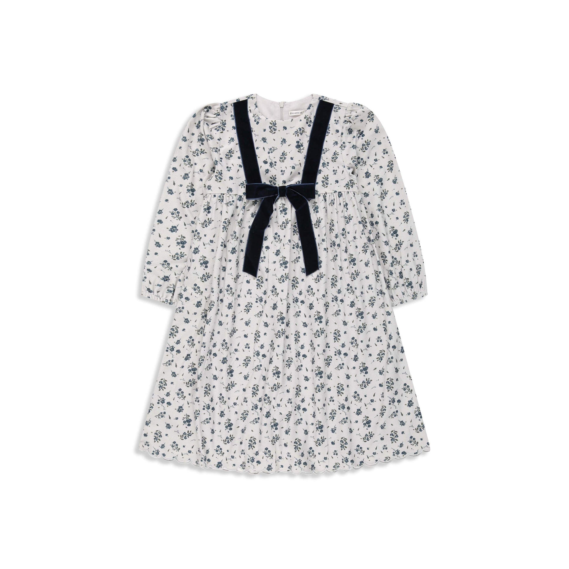 Floral corduroy dress 018 Green / 12