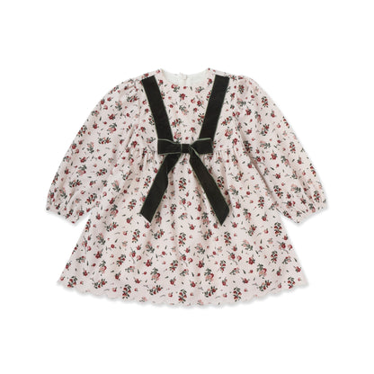 Floral corduroy dress 018 Maroon / 12