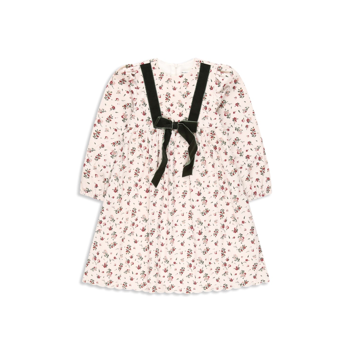 Floral corduroy dress 018 Maroon / 12