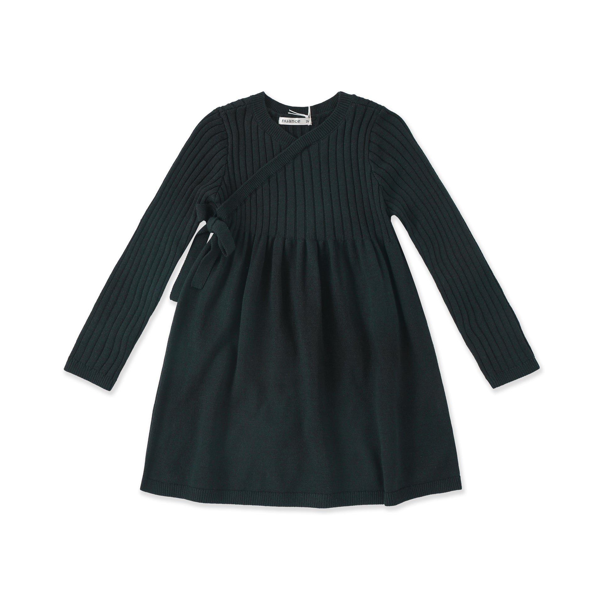Tie knit dress 019 Green / 10