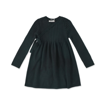 Tie knit dress 019 Green / 10