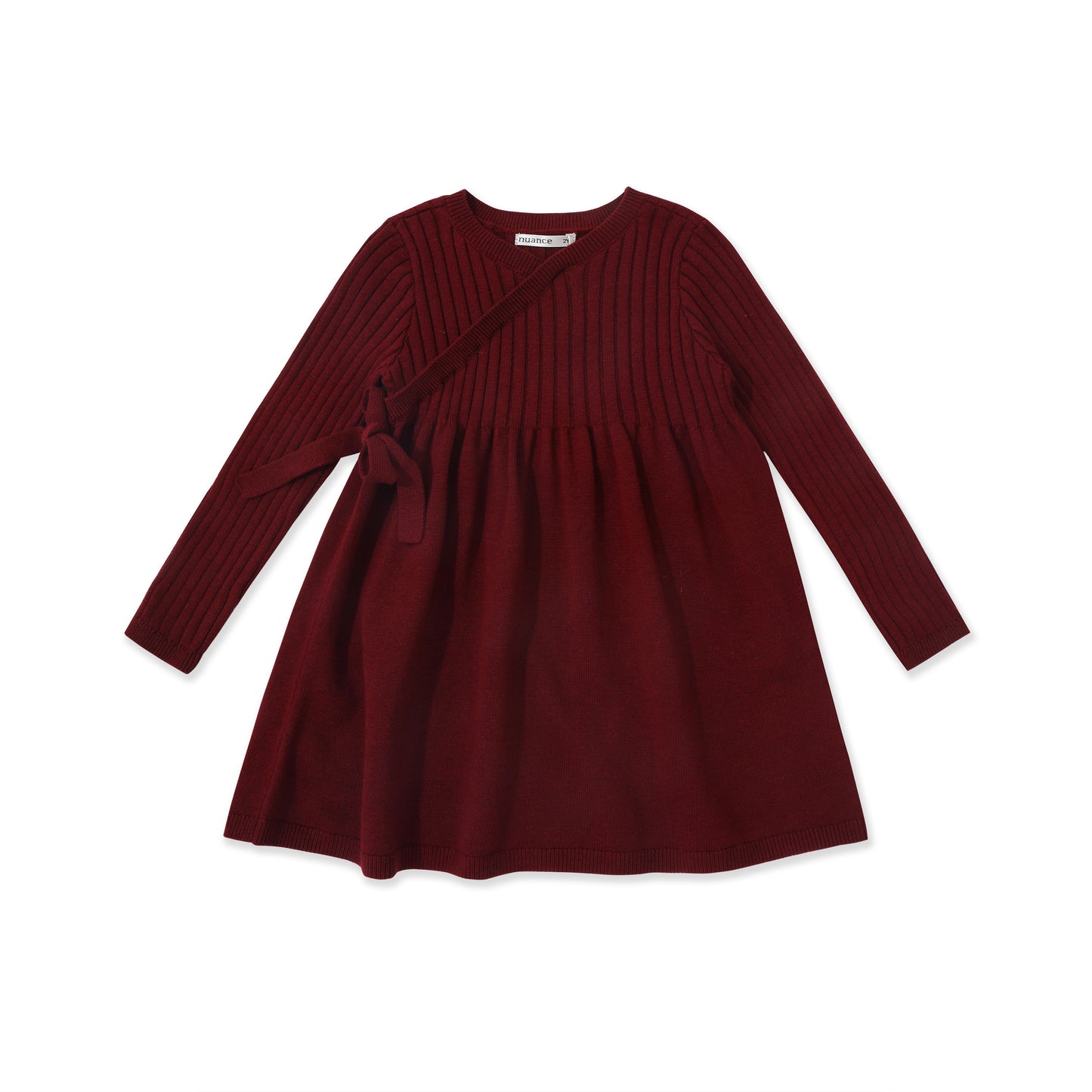 Tie knit dress 019 Maroon / 10