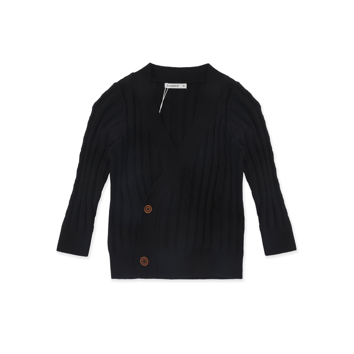 Cardigan braided 023 Black / 14