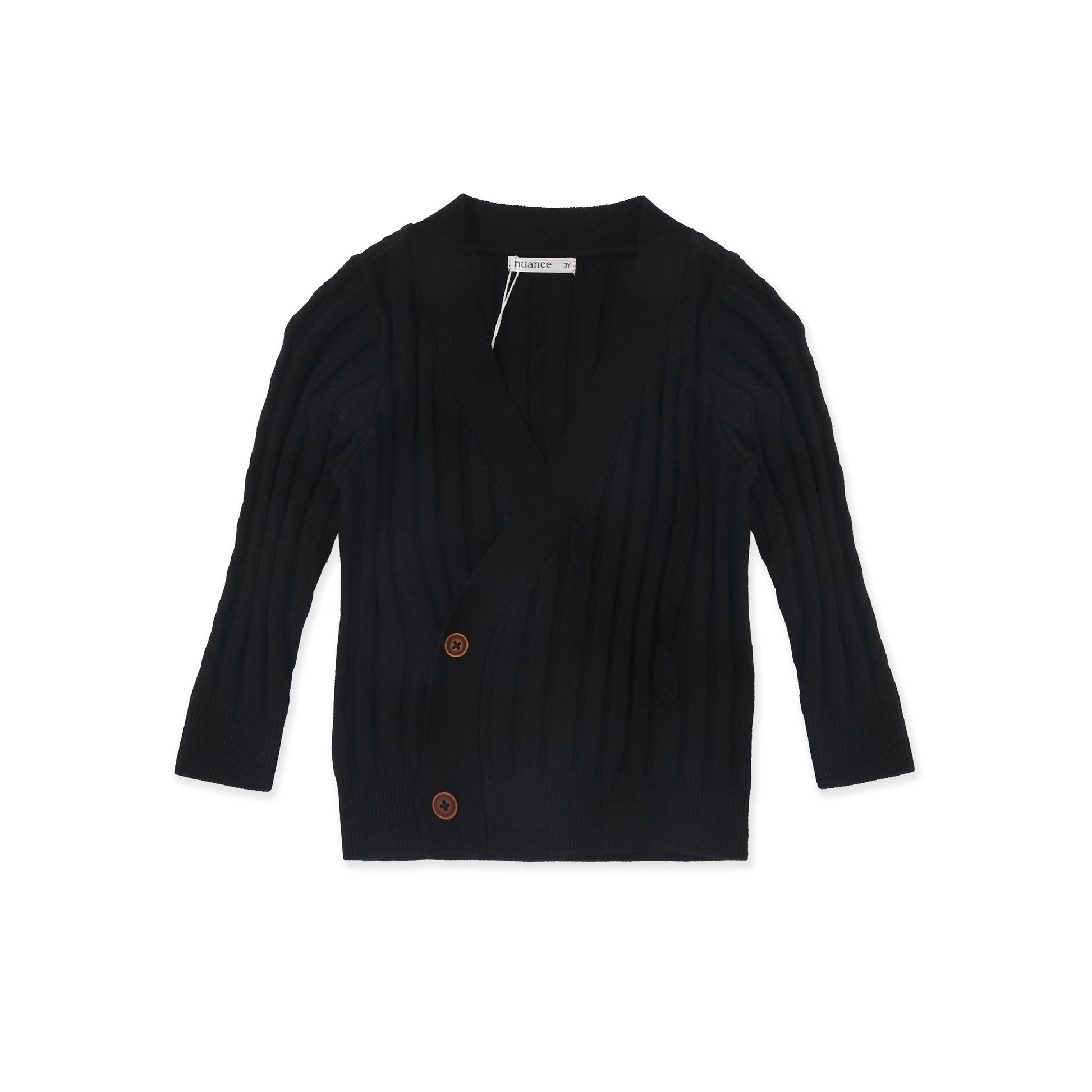 Cardigan braided 023 Black / 14