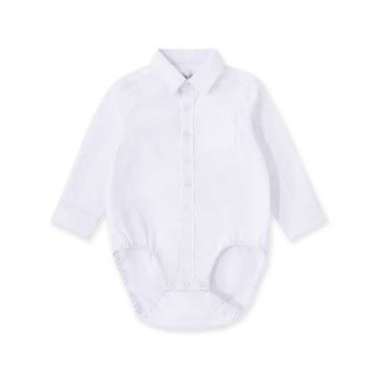 Oxford collared bodysuit 189 White / 612