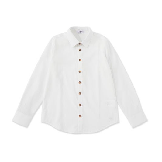 Textured button-down shirt 267 White / 16
