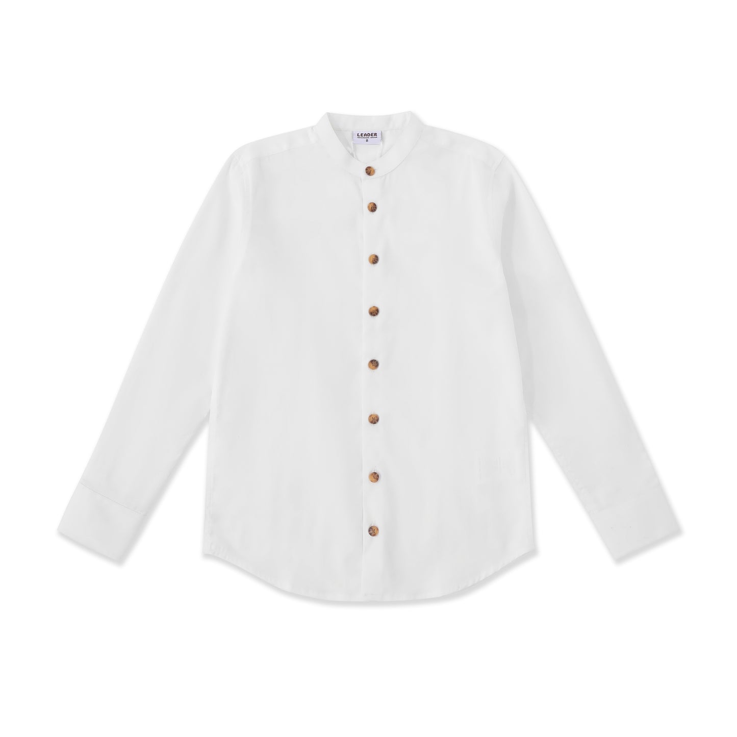 Textured Chinese collar shirt 268 White / 16