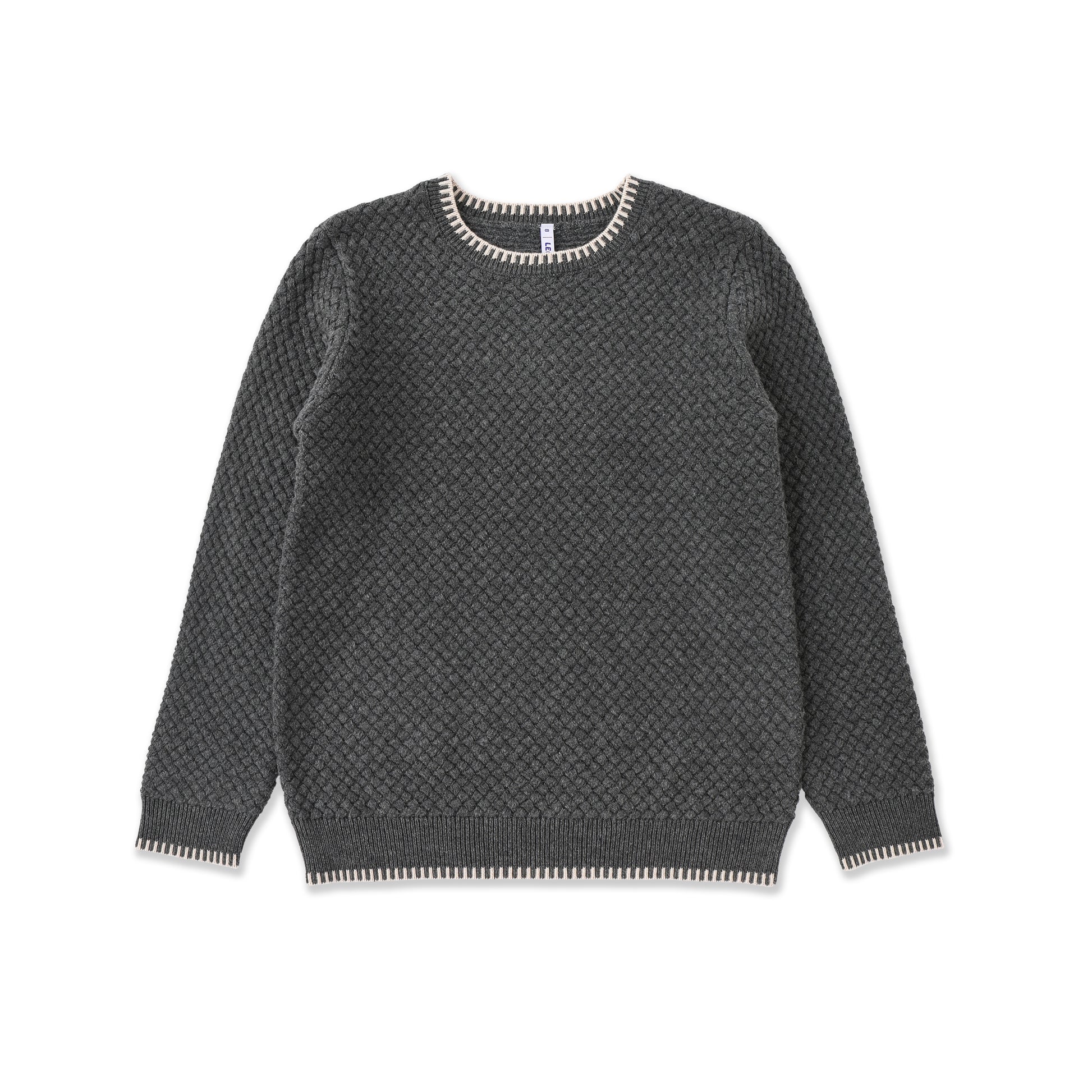 Contrast stitched sweater 046 Dark Grey / 14