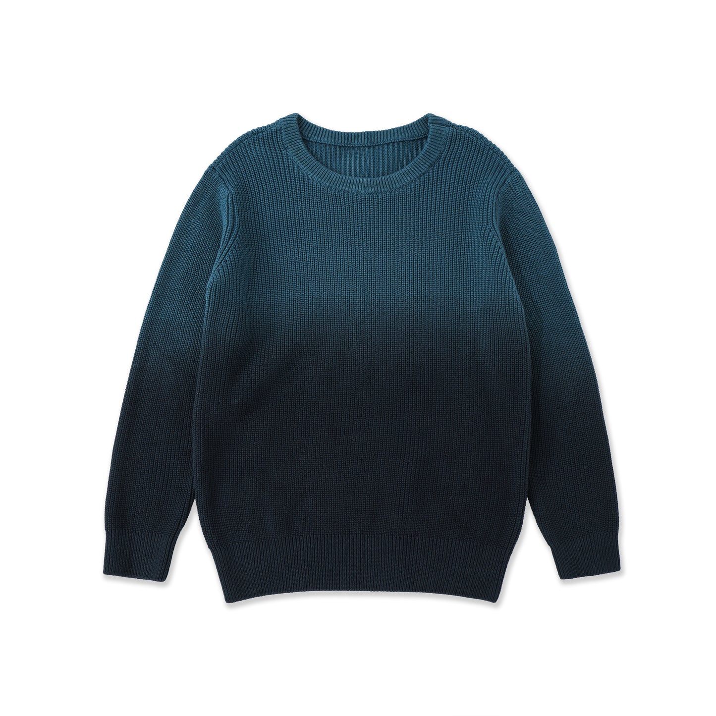 Ombre Knit Pullover – Boys’ Gradient Sweater 048 Teal / 12