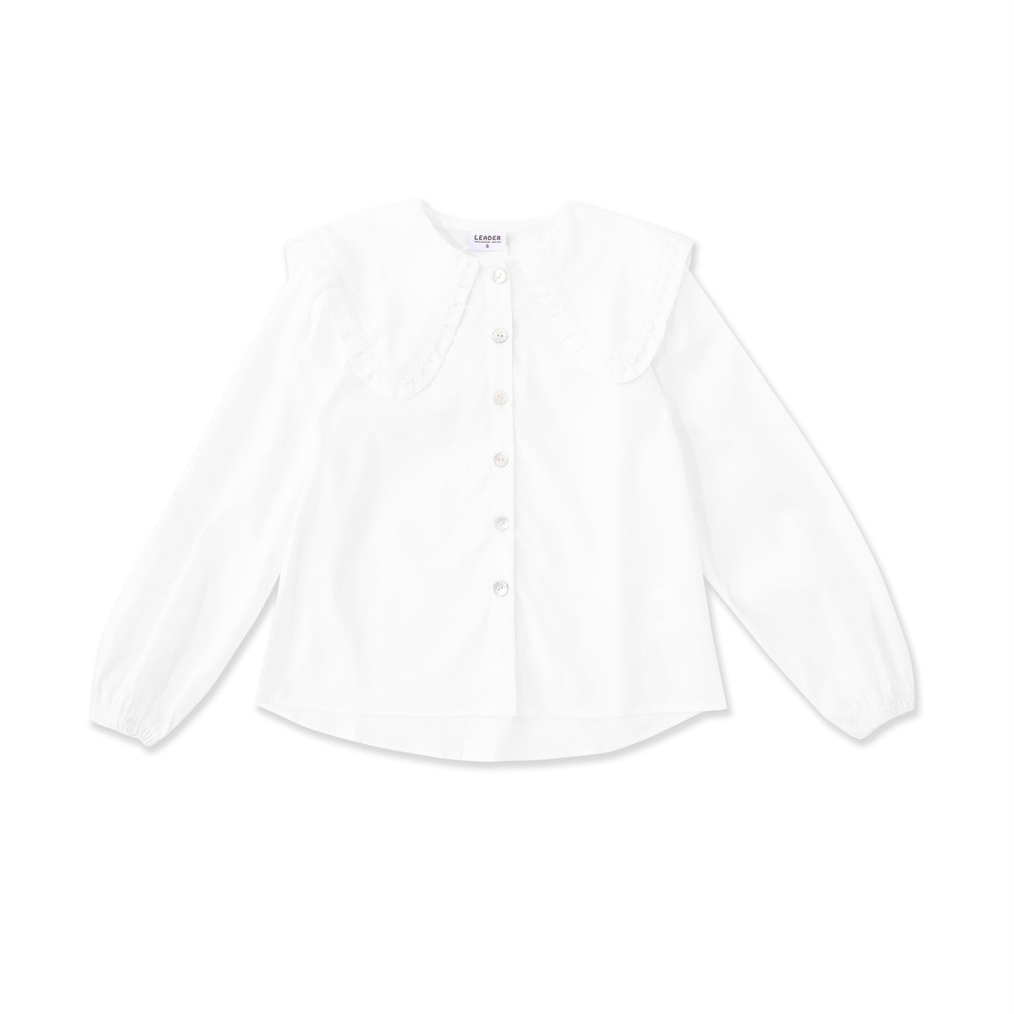 Textured button-down girls shirt 050 Cream / 16
