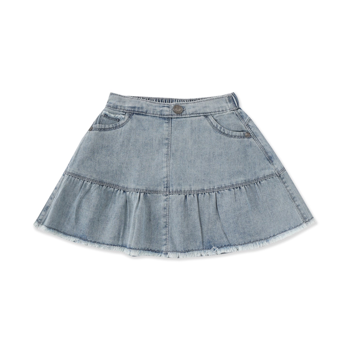 Fringed denim skirt 012 Blue / 8