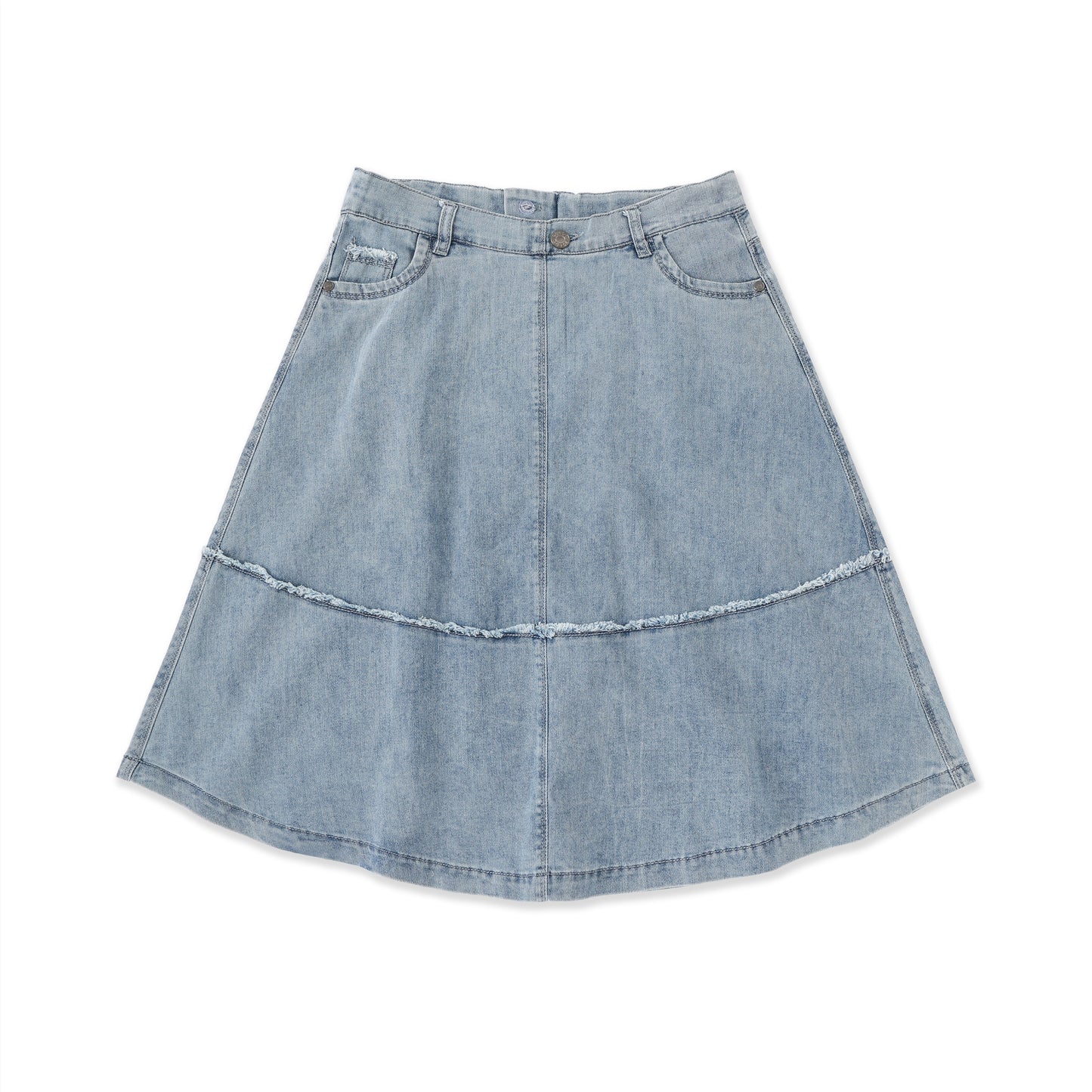 Fringed denim skirt 013 Blue / 18
