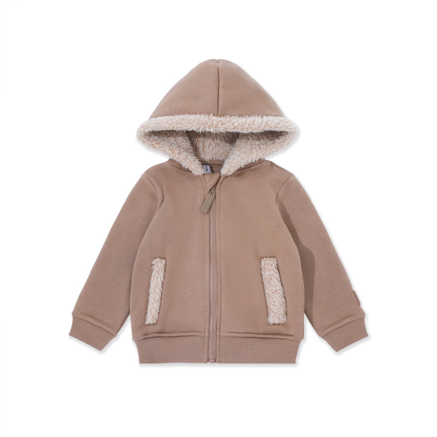Boys Fleece Zip Hoodie 015 Beige / 3-6M