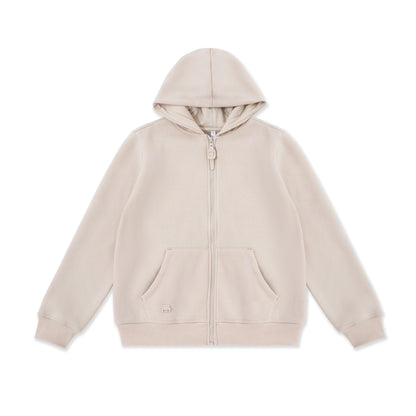Girls Zip Hoodie 018 Beige / 16