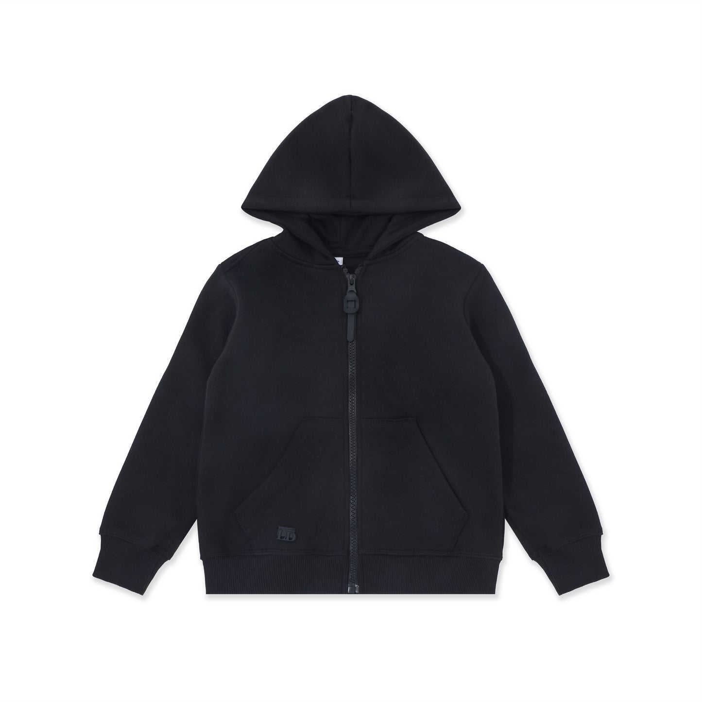 Boys Zip Hoodie 019 Black / 10