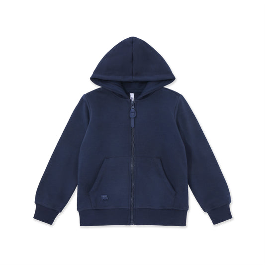 Boys Zip Hoodie 019 Navy / 10