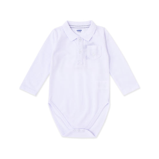 Long piqué white bodysuit 043 White / 182