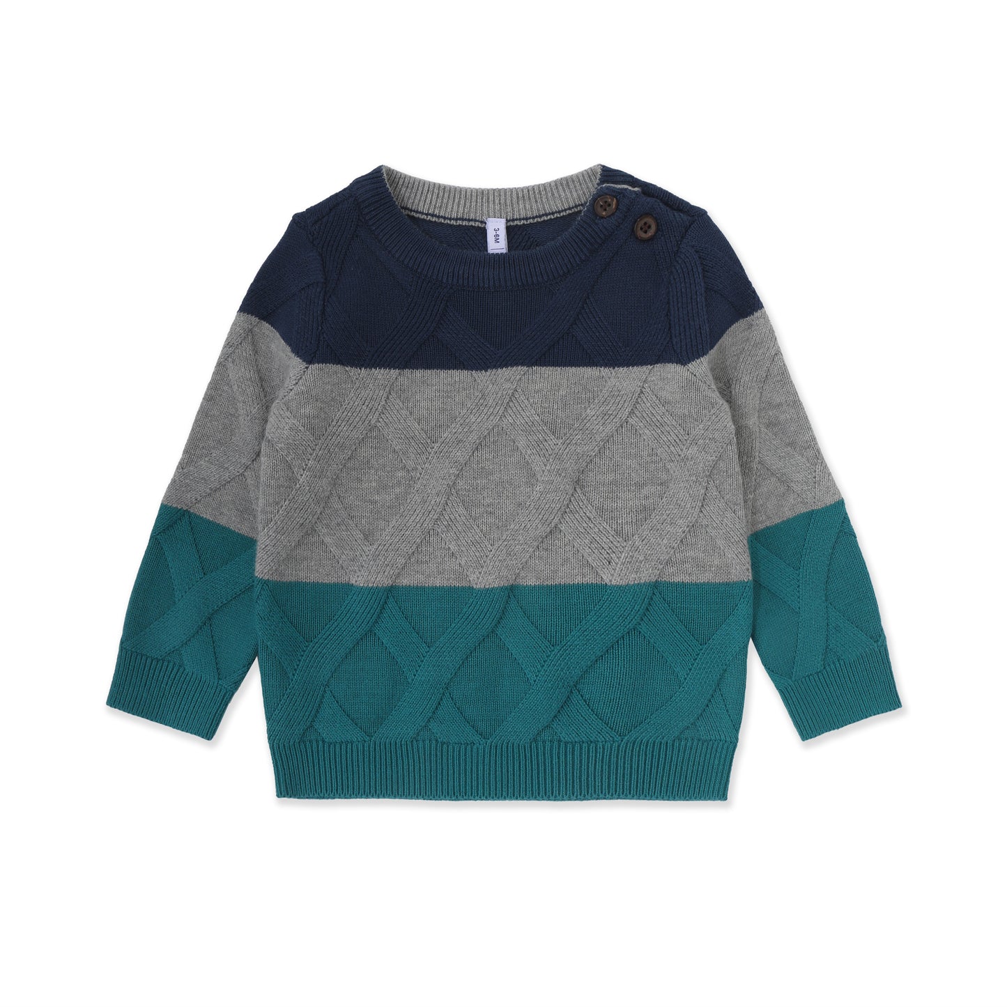 Argyle Colorblock Sweater 047 Blue / 3-6M
