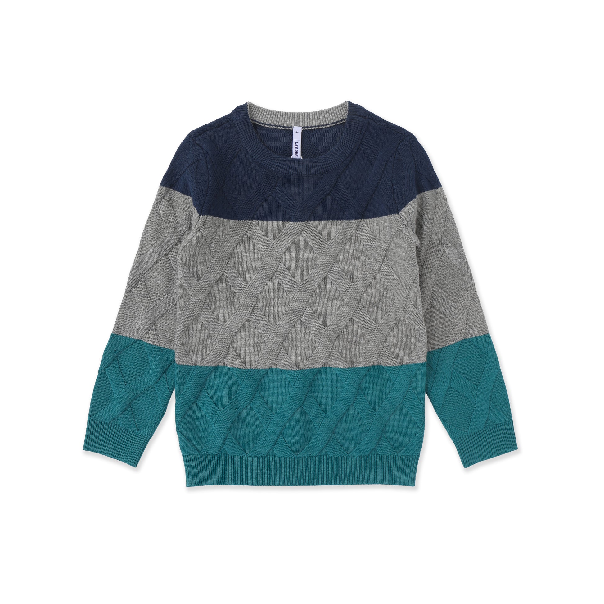 Argyle Colorblock Sweater 048 Blue / 14