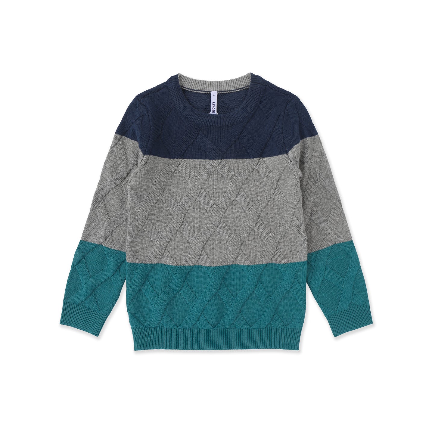 Argyle Colorblock Sweater 048 Blue / 14