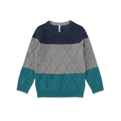 Argyle Colorblock Sweater 048 Blue / 14